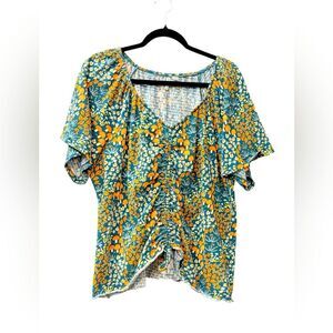 Cato EST 1946 Mushroom Floral Top